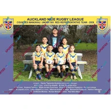 Auckland Niue Rugby League Counties Manukau Under 6 Red Representative Team - 2026 Auckland Niue Rugby League Counties Manukau Under 6 Red Representative Team - 2026